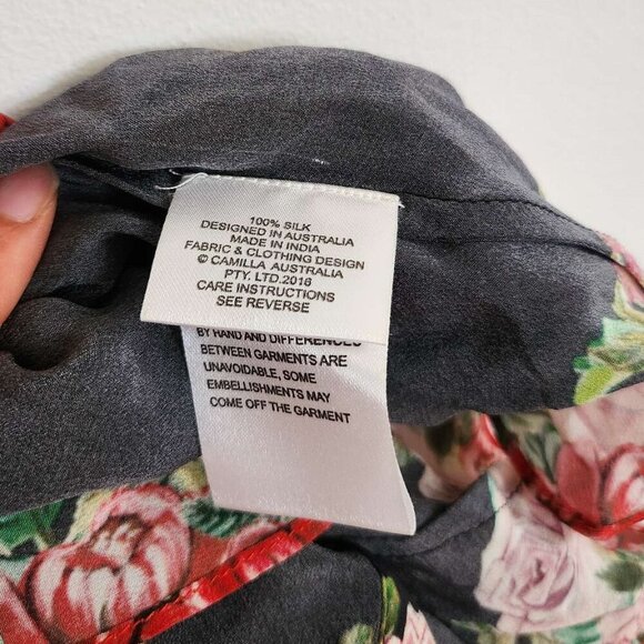 Camilla Dress Toucan Mini Button Down Frill Play Medium b96 - Picture 14 of 16